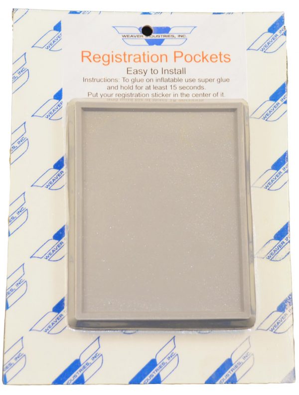Registration Sticker Holders for Inflatable Boats, Pair, 3 x 4