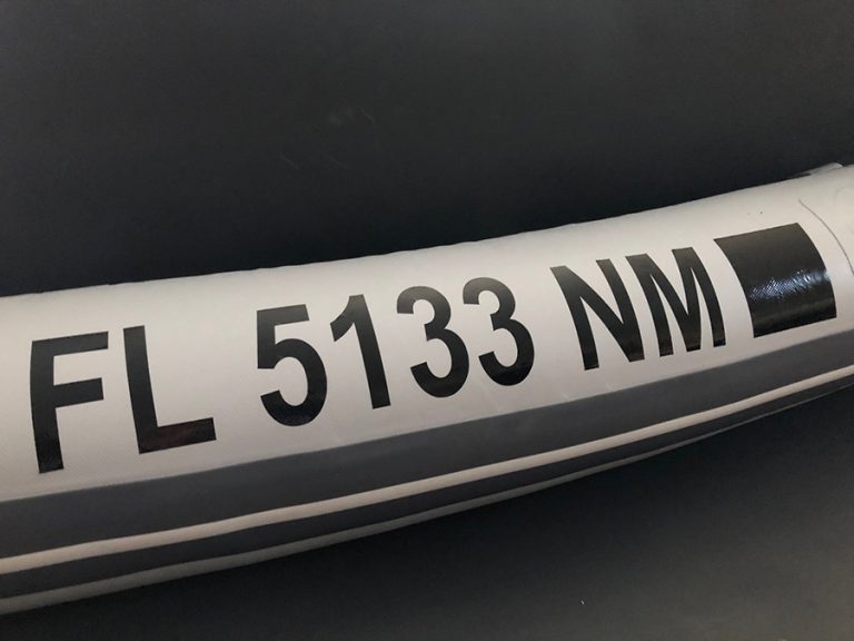 Custom Registration Numbers for Inflatables Peel and Stick Kit